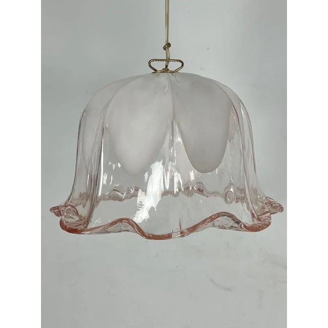 Ceiling Light in Pink and White Murano Glass from La Murrina, Italy, 1970s For Sale - Image 4 of 13
