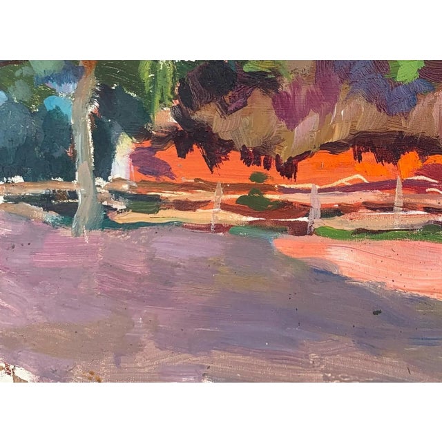 1960s Vintage Ukrainian Impressionist Oil Painting, Rural Landscape, 1960s 16-23 For Sale - Image 5 of 6