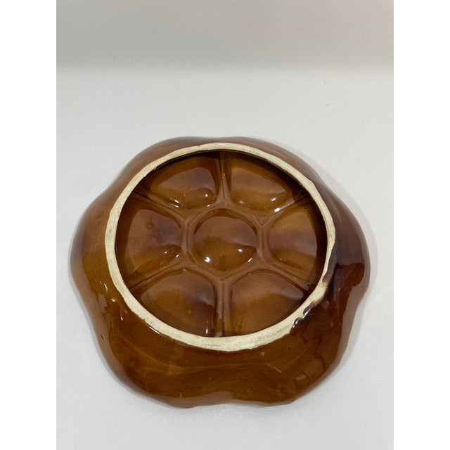 Ceramic Mid 20th Century French Vallauris "Volcano" Majolica Oyster Plate For Sale - Image 7 of 14