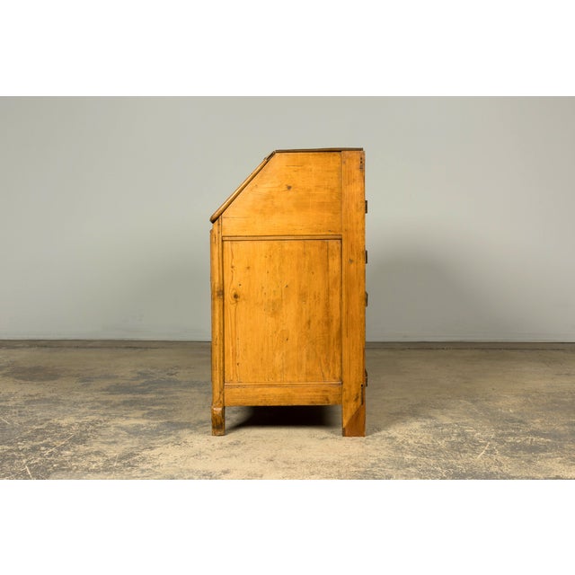 Early 19th Century French Provincial Pine Secretary For Sale - Image 10 of 18