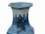 Ceramic Vintage Chinese Off White Blue Flower Graphic Hexagonal Porcelain Vase For Sale - Image 7 of 10