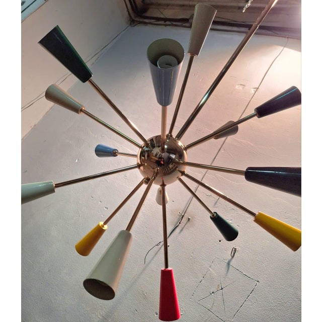 Vintage Sputnik Chandelier, 1970s For Sale - Image 9 of 9