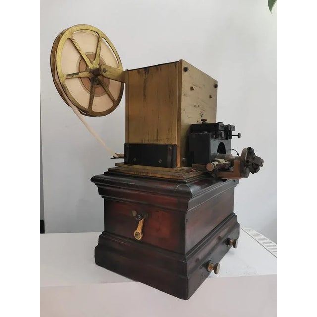 Wood Baudot Multiple-Impression Telegraph by J Carpentier Paris, 1900 For Sale - Image 7 of 13