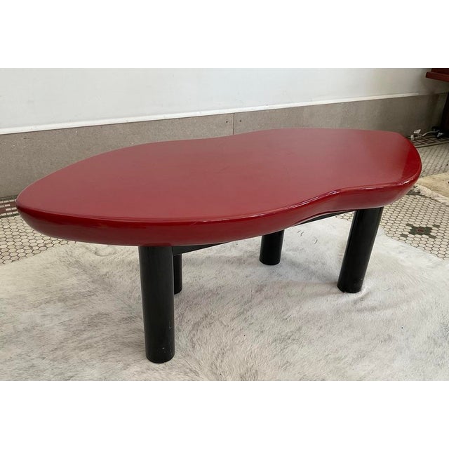 1980s Postmodern Jay Spectre Joan Crawford "Red Lips" Lacquered Coffee Table - Century Furniture For Sale - Image 9 of 17