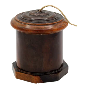 Mid-19th Century English Turned & Carved Treen Twine Holder Box