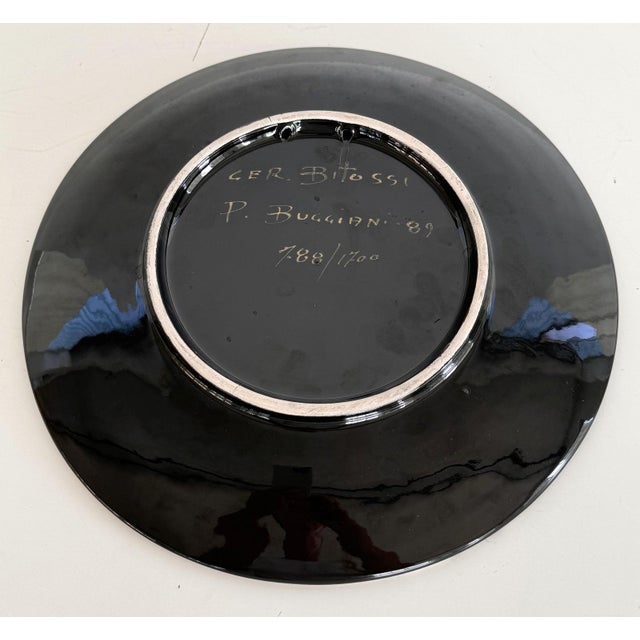 Mid-Century Modern Italian Ceramic Wall Plate Decoration by Paolo Buggiani for Bitossi, 1989 For Sale - Image 3 of 10