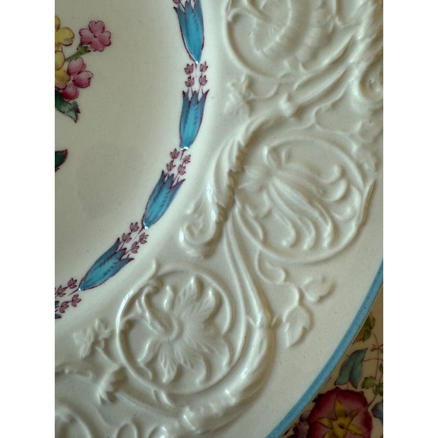Ceramic Set of 8 Wedgwood Salad Plates in the Morning Glory Pattern For Sale - Image 7 of 10