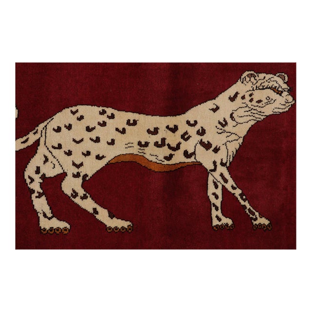 Vintage Gabbeh Pictorial Wool Gift-Sized Rug by Rug & Kilim, 1950-1959 For Sale