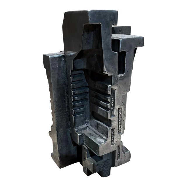 1969 Cast Aluminum Sculpture Artist Myrna M. Nobile California For Sale