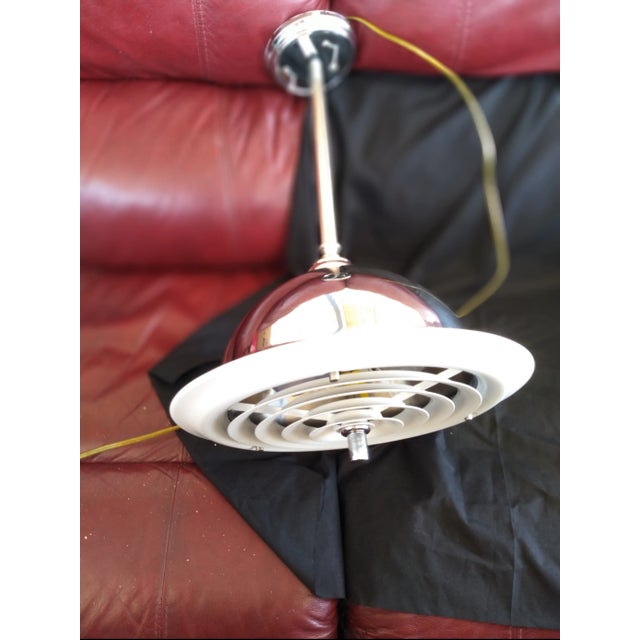 Chrome Mid Century Modern Semi Flush Mount Ceiling Lamp For Sale - Image 8 of 12