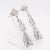 Pair of Art Deco 14k White Gold & Natural Diamond Drop Earrings For Sale In Philadelphia - Image 6 of 9