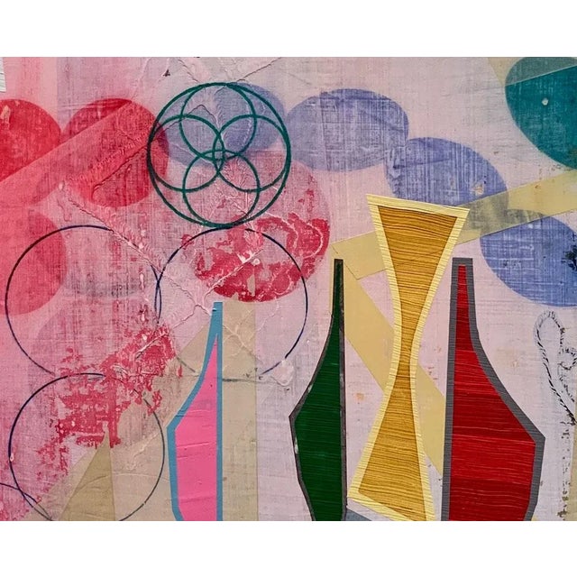 Abstract Contemporary Abstract Mixed Media on Paper Painting "Iterations (Procession)" by Michael Barringer For Sale - Image 3 of 4