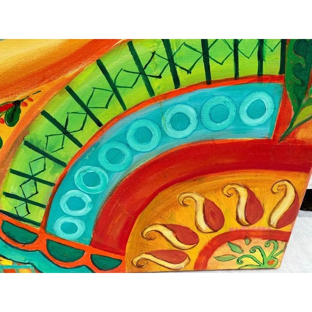 Large Carol Bertrand Yellow and Green Joy Meditation Series For Sale - Image 11 of 12