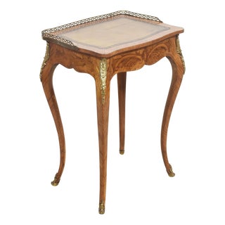 French Gilt-Metal Mounted Marquetry and Kingwood Side Table, 1890s For Sale