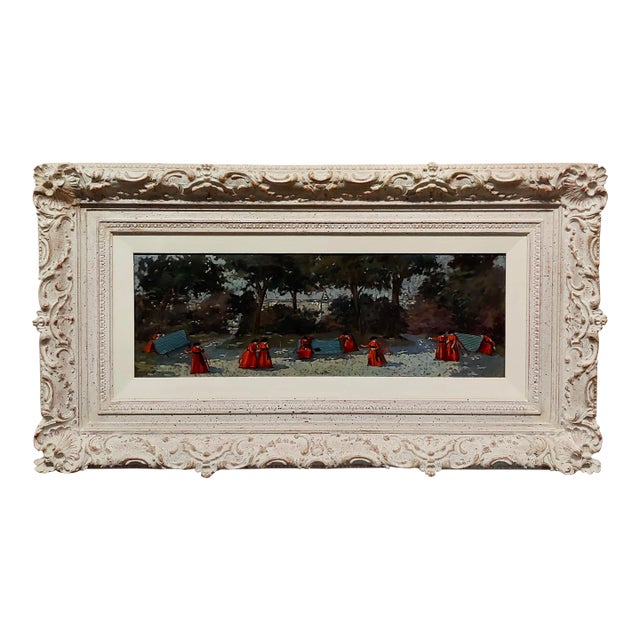 Nino Caffe "10 Cardinals Playing in the Garden" Oil Painting For Sale
