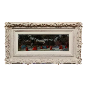 Nino Caffe "10 Cardinals Playing in the Garden" Oil Painting