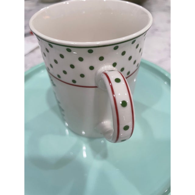 Contemporary Spode Polka Dot Christmas Tree Mug For Sale - Image 3 of 7