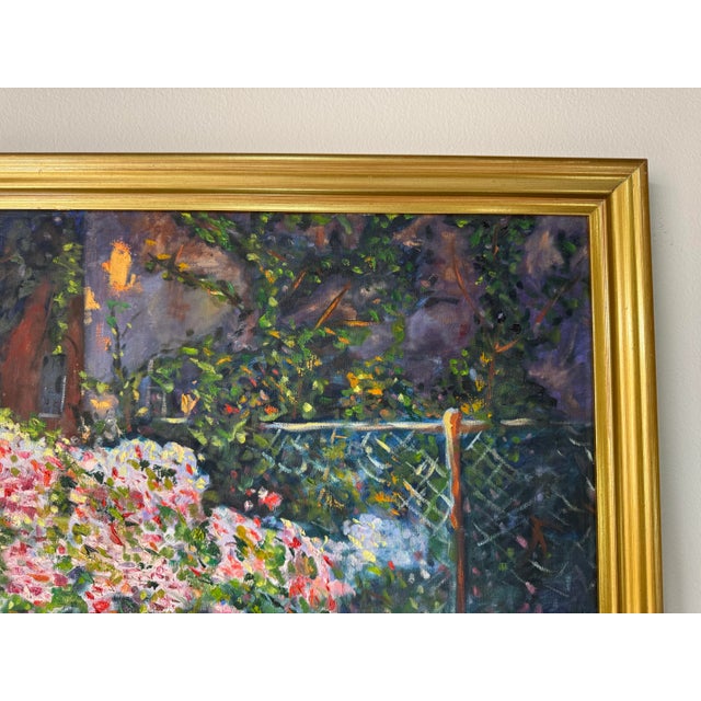 1980s 1980"s Vintage D. Osorio Garden House Entrance Oil on Canvas Painting, Framed/ Sold For Sale - Image 5 of 9