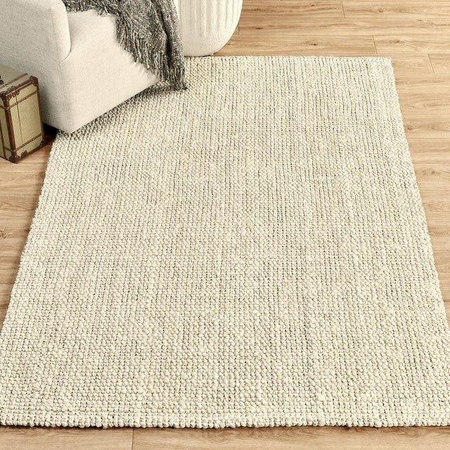 Chunky Loop Ivory Rug - 2 X 3 For Sale - Image 4 of 4