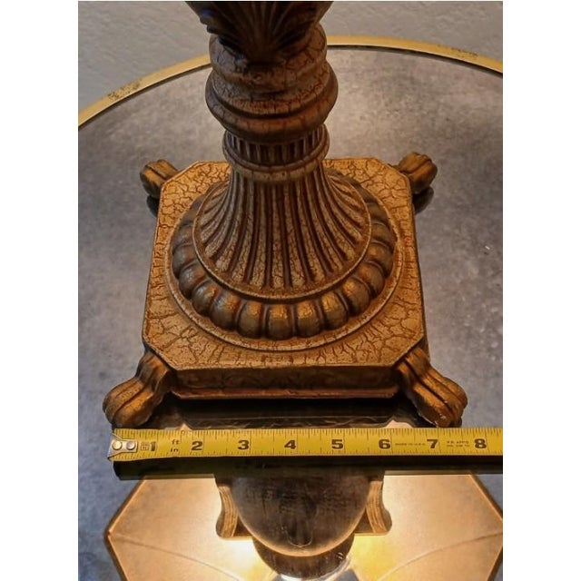 Vintage Neoclassical Ornate Urn Table Lamp Grecian Baroque Regency W Shade For Sale - Image 14 of 16