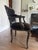 Gothic Pair of French Provincial Armchairs in Black Velvet - Regency Style For Sale - Image 3 of 10