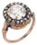 Early 20th Century Victorian Gia 3.65 Carat Old Mine Cut Diamond 14k Yellow Gold Cluster Ring, Size 7 For Sale