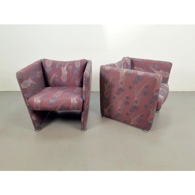 Lavender Vintage Postmodern Club Chairs, 1980, Set of 2 For Sale - Image 8 of 12