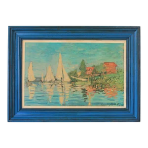 1960s Claude Monet "Regatta a Argenteuil" Boats Framed Print