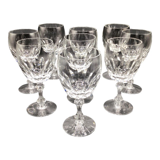 Tiffin Franciscan Water Goblets "Manchester" -Set of 9 For Sale