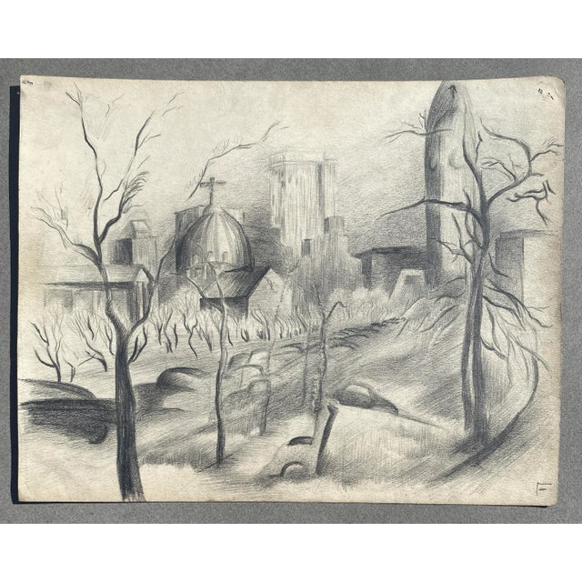 Drawing of Philadelphia City Hall by Vermont artist Frank Wallace (1915/18-2003). Wallace was born in Toledo, Ohio and...