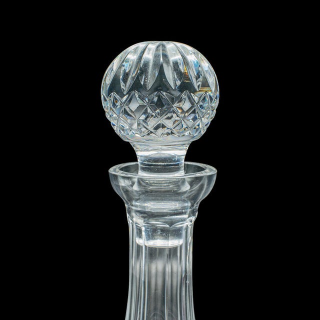 Glass Vintage Ship's Merlot Decanter, English Crystal Glass, Wine, Spirit, Mid Century For Sale - Image 7 of 12