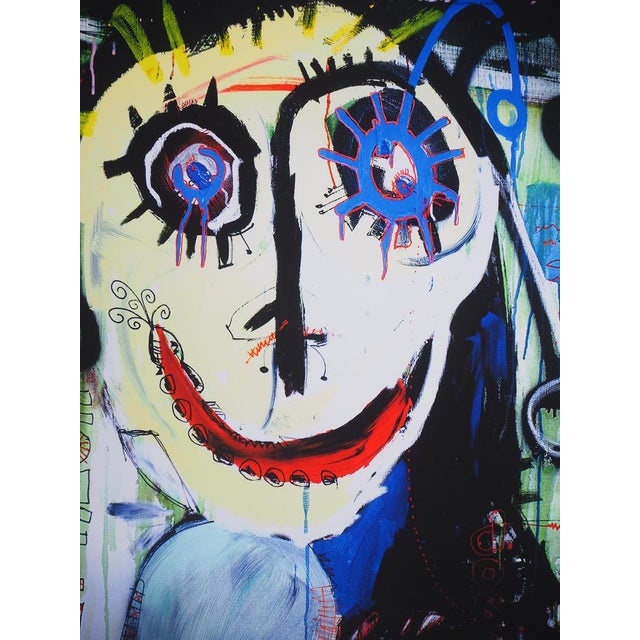 Modern Paul Kostabi, Smiling Portrait, Giclee Print For Sale - Image 3 of 6