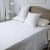 Indian Ester Twin-Xl White Applique Bedspread For Sale - Image 3 of 4
