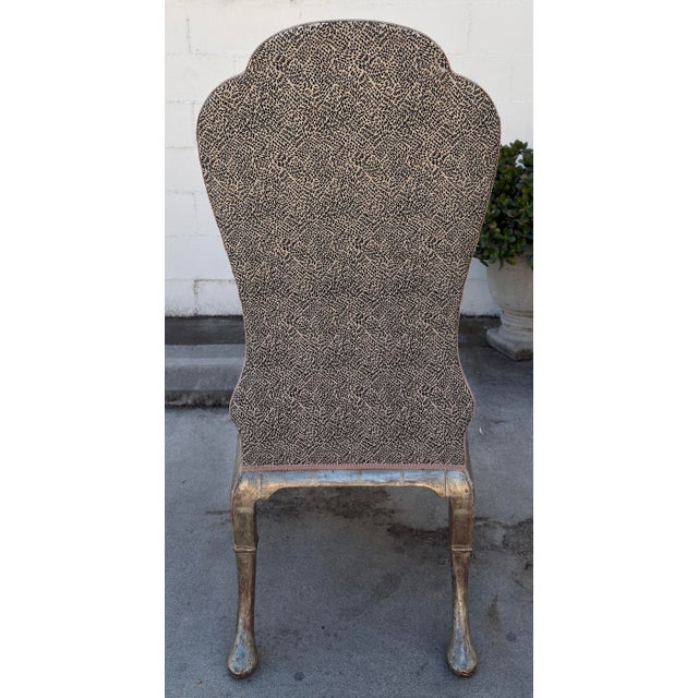 Wood Dennis and Leen Silver Giltwood Dining Chairs, Set of 6 For Sale - Image 7 of 8