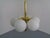 Sputnik Brass and Glass Ceiling Chandelier from Kaiser Idell / Kaiser Leuchten, Germany, 1960s For Sale - Image 4 of 18
