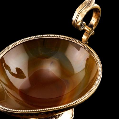 Antique French Silver Gilt Mounted Agate Cup, 1800s For Sale - Image 13 of 18