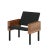 Carl Malmsten Natural Walnut Block Armchair by Jonas Lutz For Sale - Image 4 of 9