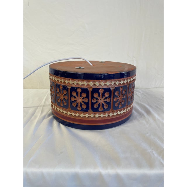 Mid-Century Modern 1980s Beaumont & Martha Mood Flush Mount Ceramic Light Fixture For Sale - Image 3 of 6