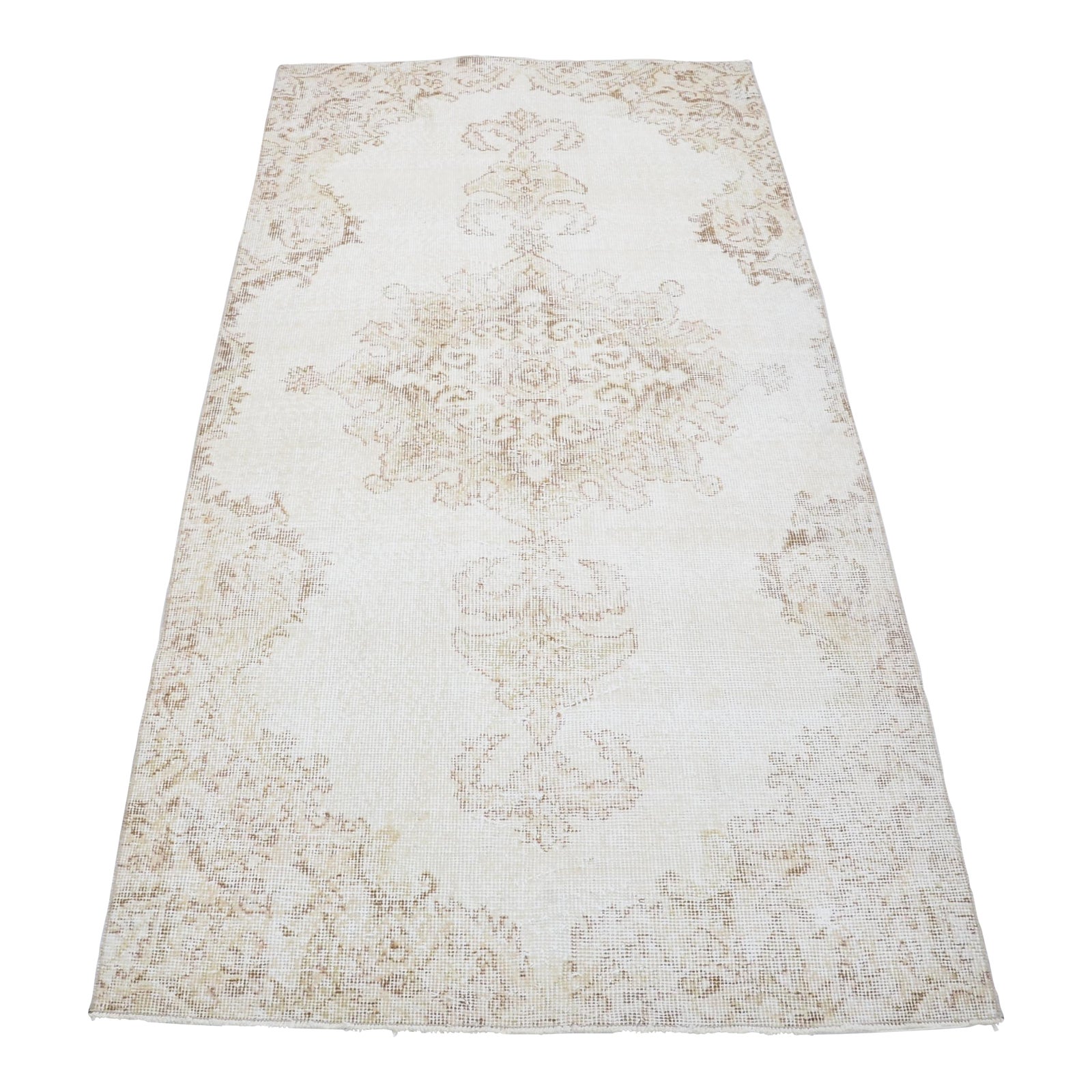1950s Neutral Turkish Low Pile Rug | Chairish