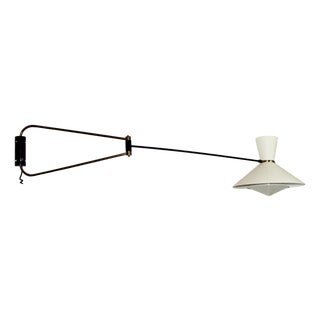Large Double-Arm Wall Sconce by Robert Mathieu, France, 1950 For Sale