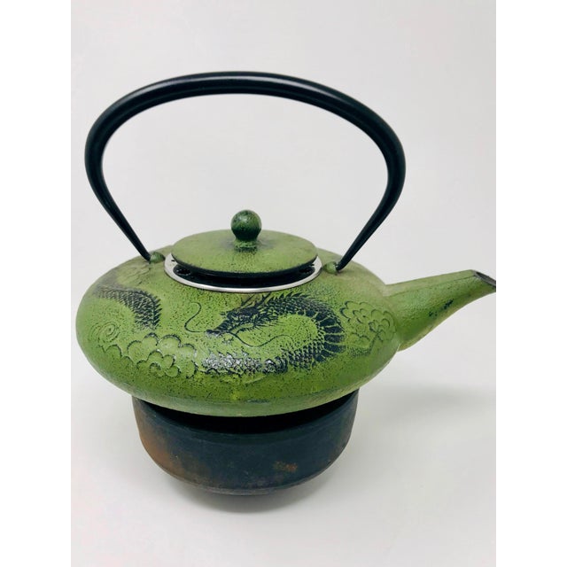 Vintage Japanese Cast Iron Teavana Teapot With Cups & Saucers 10 Pc