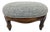 Blue and Brown Tweed Upholstered Oval Footstool For Sale