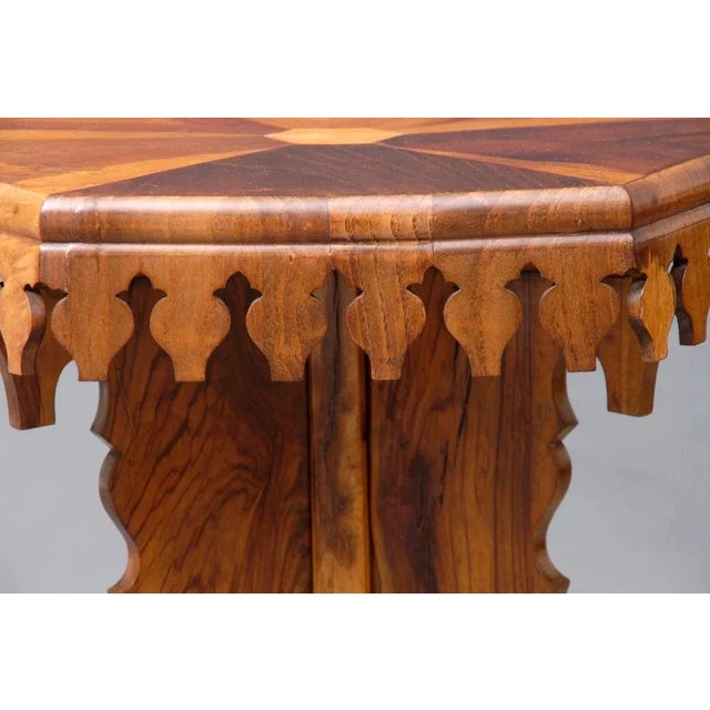 Brown Tourist Souvenir Pedestal Tripod Table For Sale - Image 8 of 11