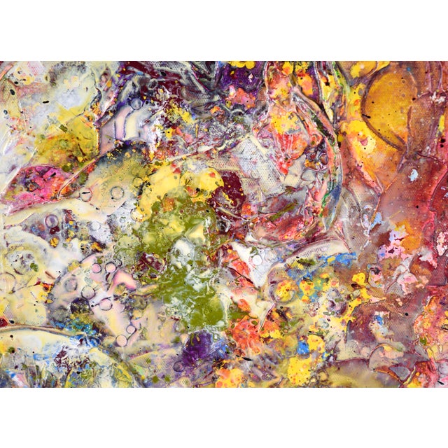 Floating Bubbles - Abstract Expressionist Composition in Acrylic on Canvas by Charles David Francis For Sale In Monterey, CA - Image 6 of 7