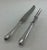 English 1980s Silver Pair Carving Set, Carving Fork & Carving Knife, Feather Edge. For Sale - Image 3 of 14