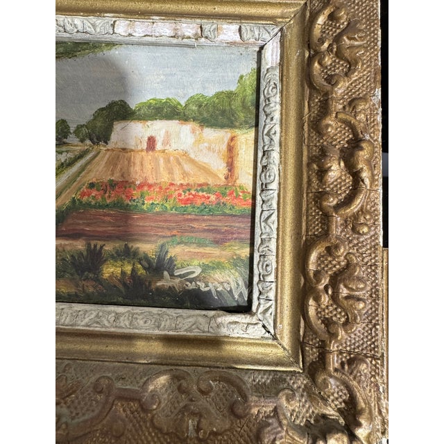 Vintage Miniature French Country Painting For Sale - Image 11 of 15