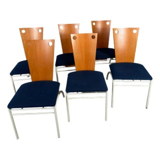 Vintage Chairs in Metal, Set of 6 For Sale