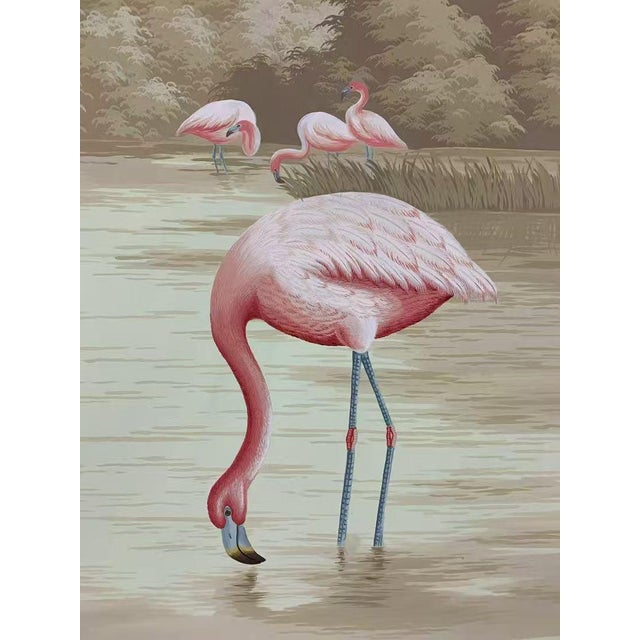 1: Commodity: Hand-Painted Retro Tropical Landscape Mural Wallpaper 2: Handicrafts: 100% handmade and hand-painted. 3:...
