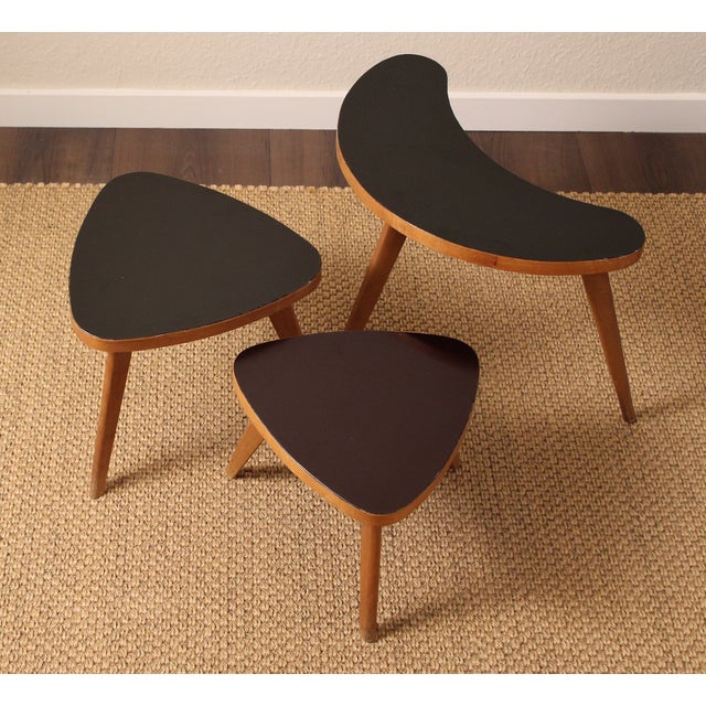 Vintage Sculptural Side Tables by Jean Royère, 1950s, Set of 3 For Sale - Image 10 of 12