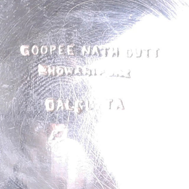 Three-Piece Antique Anglo Indian Silver Tea Service - Set of 3 For Sale - Image 9 of 10